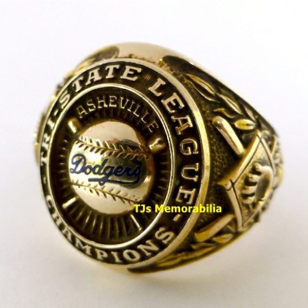1948 ASHEVILLE TOURISTS BROOKLYN DODGERS TRI STATE CHAMPIONSHIP RING