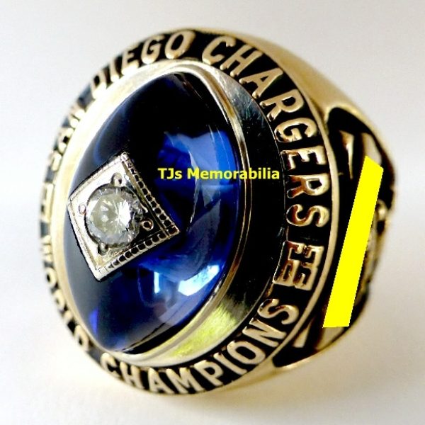 1963 SAN DIEGO CHARGERS AFC CHAMPIONSHIP RING