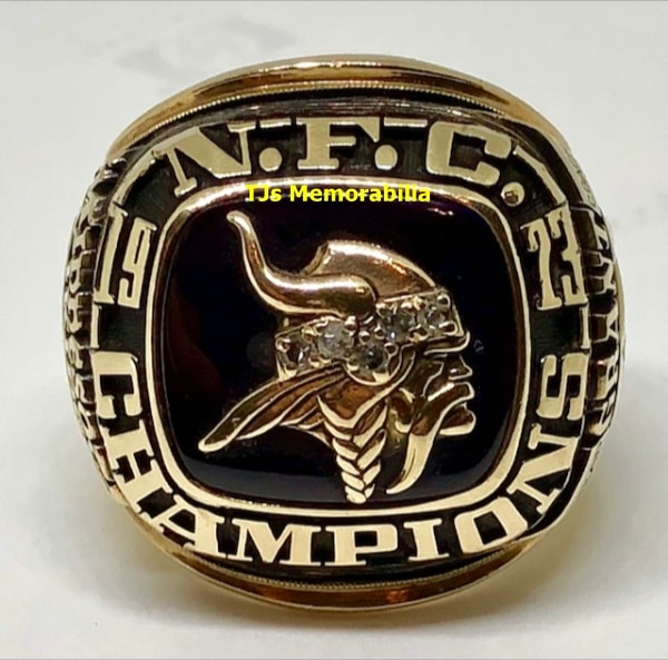 Minnesota Vikings 1973, 1974 & 1976 NFC championship ring set - MVP Ring