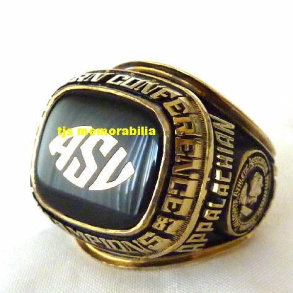 1987 APPALACHIAN STATE MOUNTAINEERS SOUTHERN CONFERENCE CHAMPIONSHIP RING