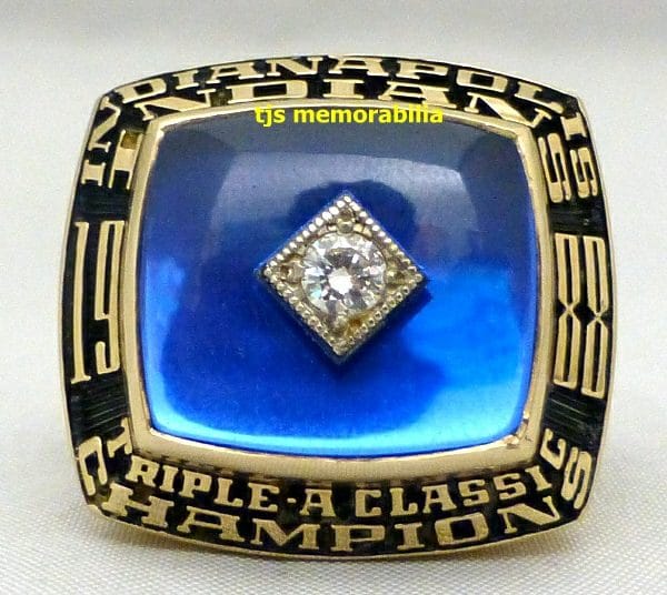 1988 INDIANAPOLIS INDIANS TRIPLE A WORLD SERIES CHAMPIONSHIP RING - Buy ...