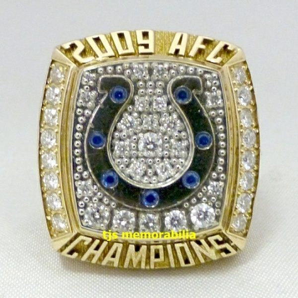 Sold at Auction: Colts Football 2009 AFC Championship Jansen Announcer Tier  2 Ring staff ring. size 9, 3/4W