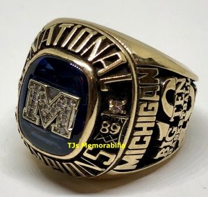 1989 MICHIGAN WOLVERINES NCAA BASKETBALL NATIONAL CHAMPIONSHIP RING ...