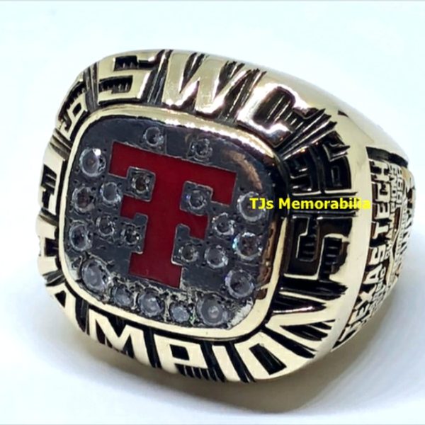 1996 TEXAS TECH RED RAIDERS SWC SOUTH WEST CONFERENCE BASKETBALL CHAMPIONSHIP RING