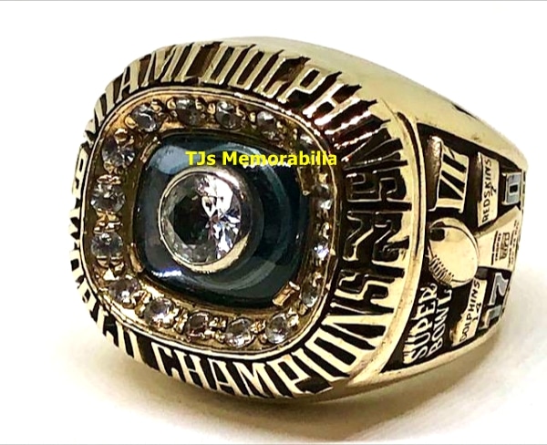 1972 Miami Dolphins Super Bowl VII World Championship Ring, Replica Miami  Dolphins Ring