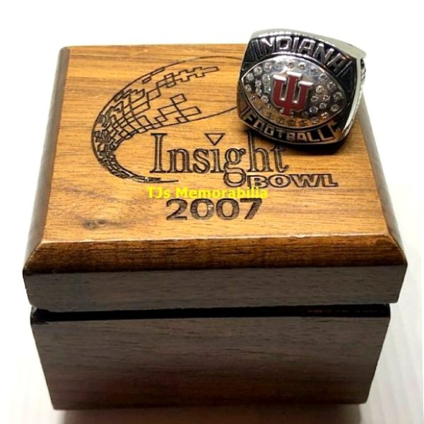 2007 INDIANA HOOSIERS INSIGHT BOWL CHAMPIONSHIP RING WITH PRESENTATION BOX PSA/DNA AUTHENTICATION