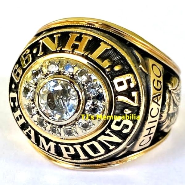 1966 / 1967 CHICAGO BLACK HAWKS NHL STANLEY CUP CHAMPIONSHIP RING