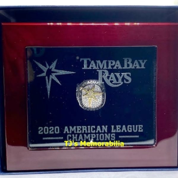 2020 TAMPA BAY RAYS AMERICAN LEAGUE CHAMPIONSHIP RING & LIGHTED PRESENTATION BOX