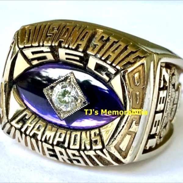 1986 LSU TIGERS FOOTBALL SEC CHAMPIONSHIP RING