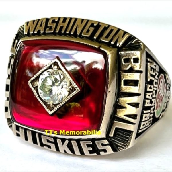 1991 WASHINGTON HUSKIES ROSE BOWL CHAMPIONSHIP RING