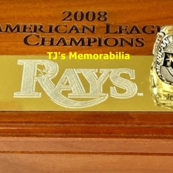 2008 TAMPA BAY RAYS AMERICAN LEAGUE CHAMPIONSHIP RING & PRESENTATION BOX