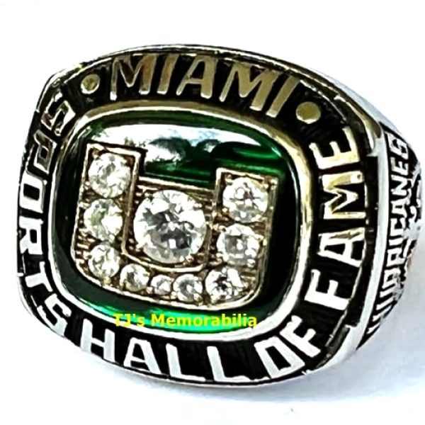 2005 UNIVERSITY OF MIAMI HURRICANES SPORTS HALL OF FAME CHAMPIONSHIP RING