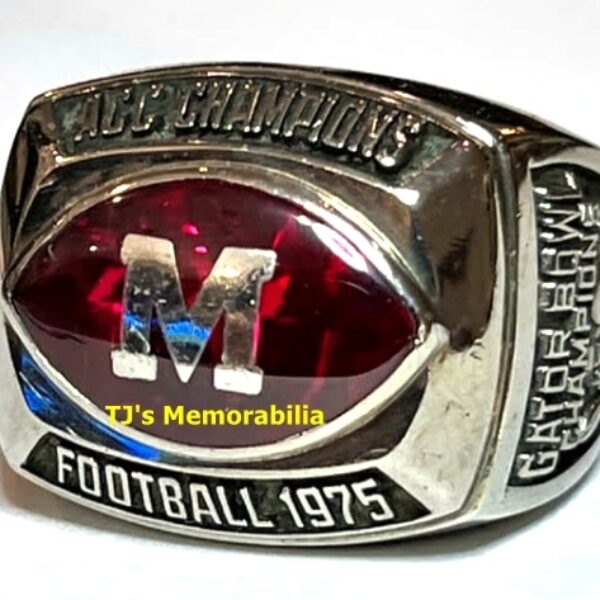 1975 MARYLAND TERPS FOOTBALL ACC CHAMPIONSHIP RING