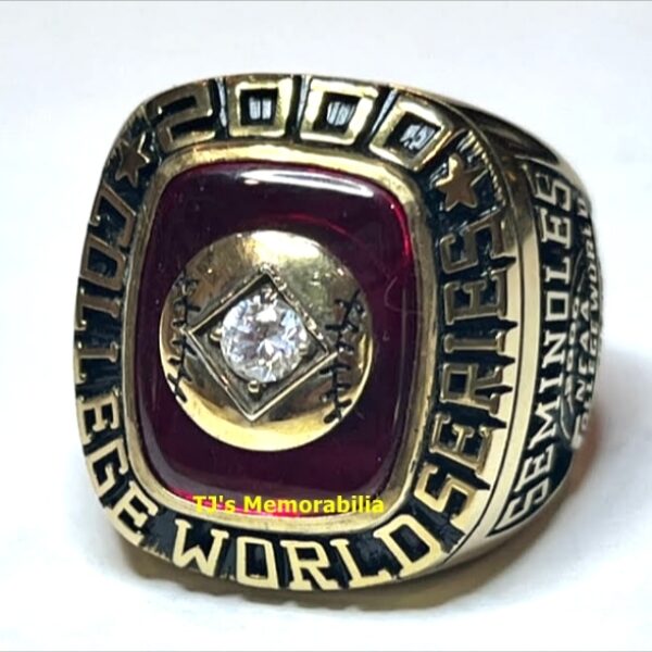 2000 FLORIDA STATE SEMINOLES FSU FINAL FOUR WORLD SERIES BASEBALL CHAMPIONSHIP RING & PRESENTATION BOX