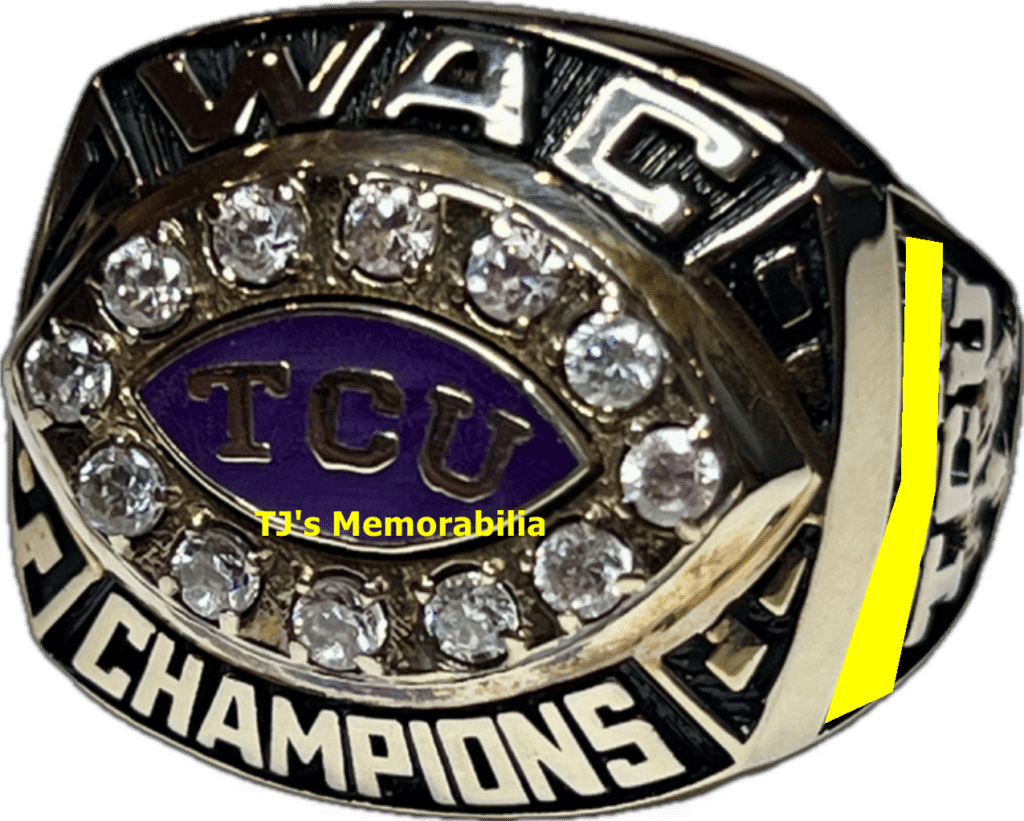 1999 TCU TEXAS CHRISTIAN HORNED FROGS WAC FOOTBALL CHAMPIONSHIP RING ...