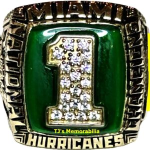 1989 MIAMI HURRICANES FOOTBALL NATIONAL CHAMPIONSHIP RING