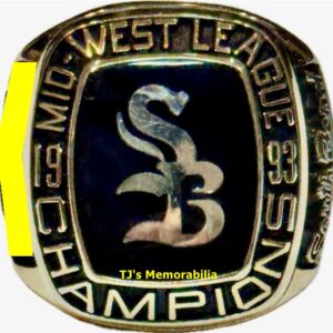 1993 SOUTH BEND WHITE SOX ( CHICAGO WHITE SOX ) MID-WEST LEAGUE CHAMPIONSHIP RING