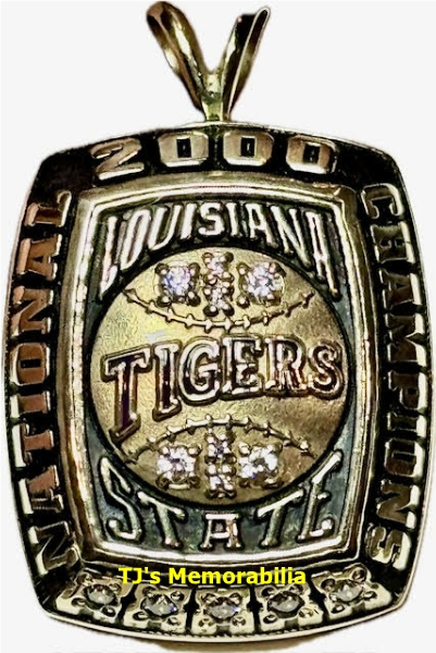 2000 LSU TIGERS WORLD SERIES NATIONAL CHAMPIONS CHAMPIONSHIP RING TOP PENDANT