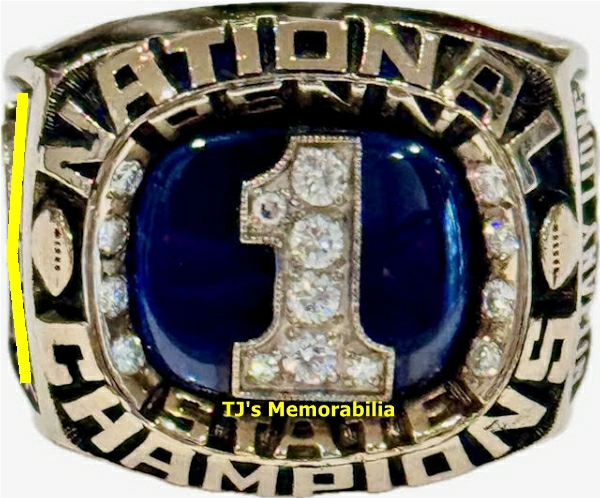 1982 PENN STATE NITTANY LIONS FOOTBALL NATIONAL CHAMPIONSHIP RING