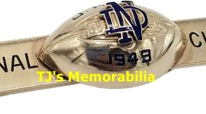 1949 NOTRE DAME FIGHTING IRISH FOOTBALL NATIONAL CHAMPIONSHIP TIE TACK / MONEY CLIP NOT RING