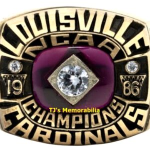 1986 LOUISVILLE CARDINALS NCAA BASKETBALL NATIONAL CHAMPIONSHIP RING