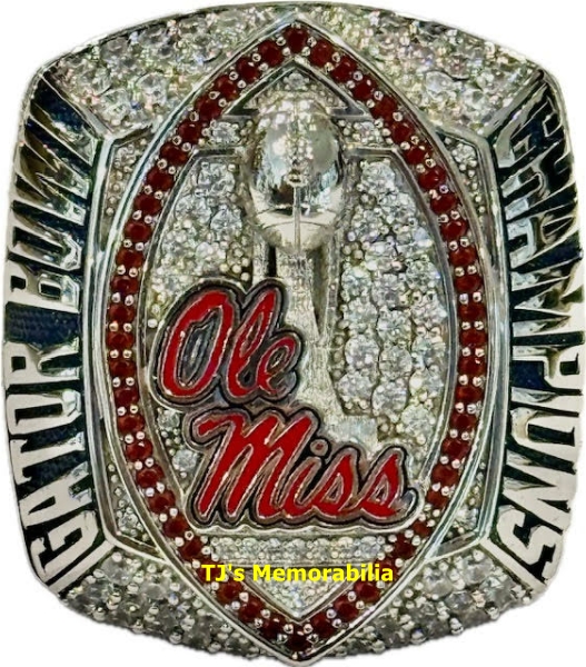 2025 OLE MISS MISSISSIPPI REBELS GATOR BOWL CHAMPIONSHIP RING