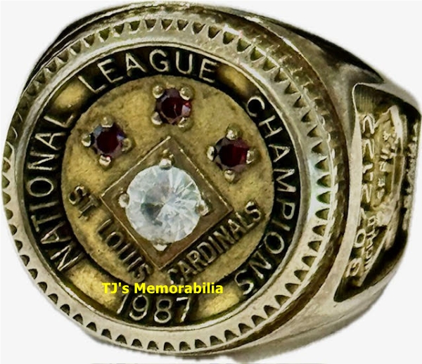 1987 ST LOUIS CARDINALS NATIONAL LEAGUE CHAMPIONSHIP RING - Image 2